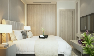 Lựa chọn nội thất phòng ngủ giường gỗ công nghiệp