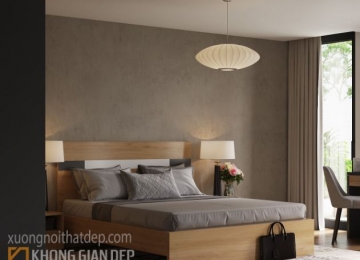 Giường ngủ gỗ công nghiệp MFC chống ẩm giá rẻ đẹp
