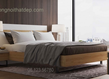 Giường ngủ đẹp bền cho gia đình bạn sử dụng chất liệu bền đẹp theo thời gian lâu dài.
