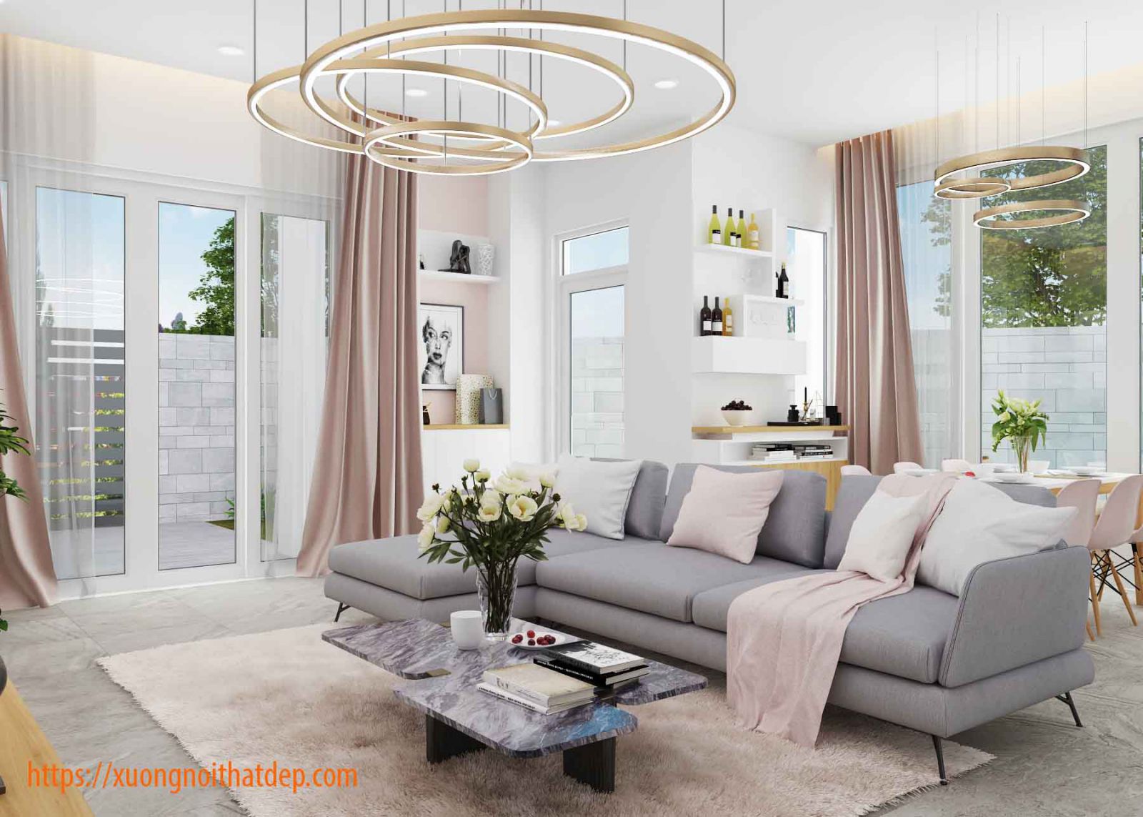 Thiết Kế Trọn Bộ Nội Thất Nhà Phố cô Hằng
