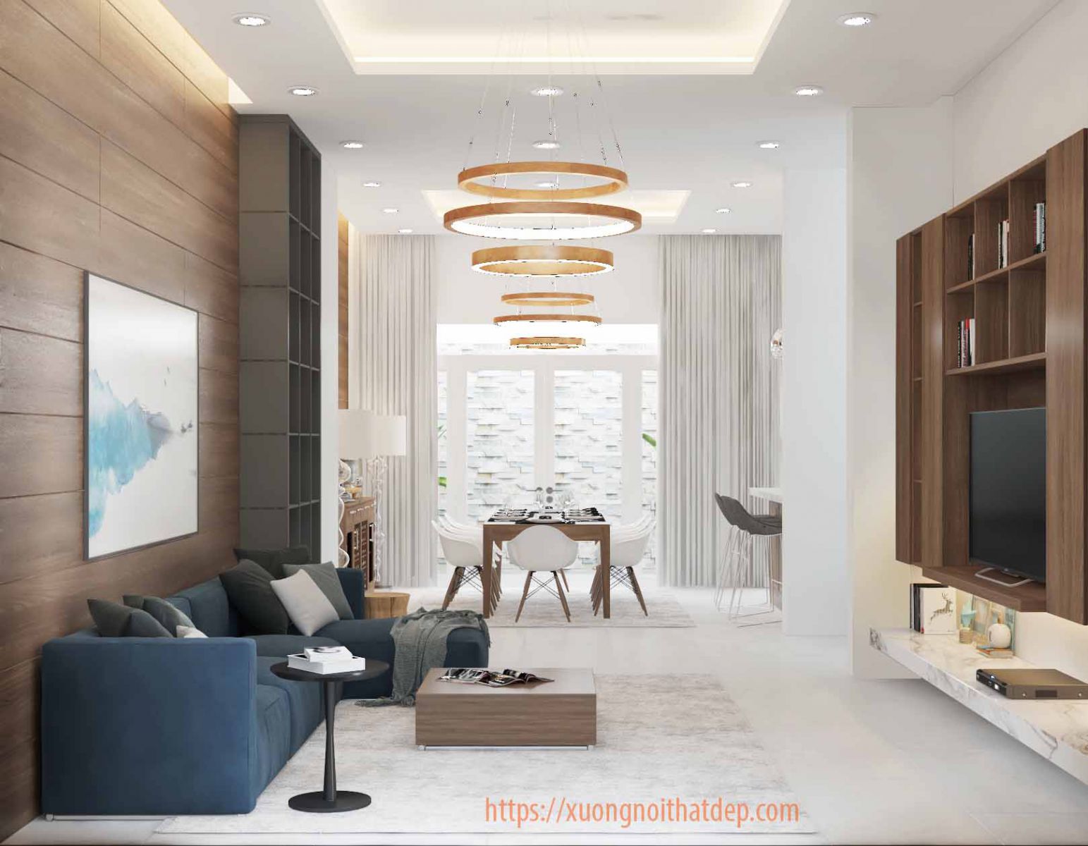 Thiết kế nội thất nhà Phố cho nhà anh Bình Q.2