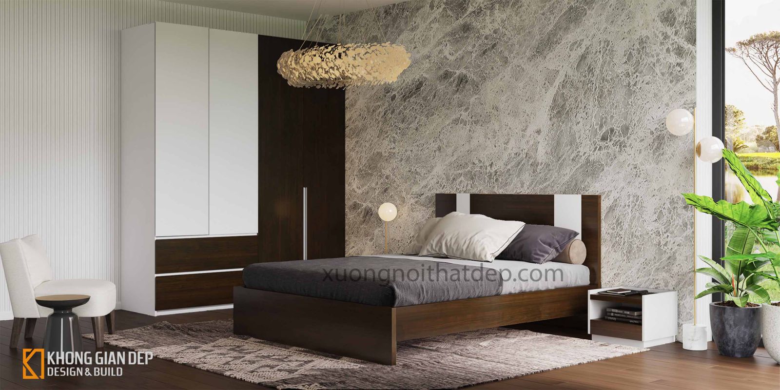 mẫu giường ngủ gỗ công nghiệp đẹp