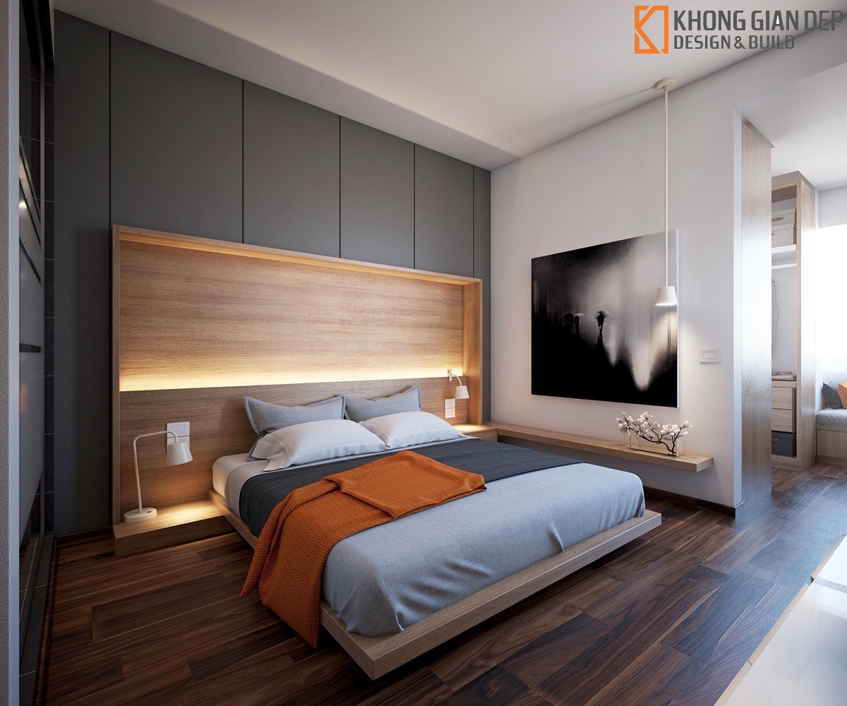 mẫu giường gỗ công nghiệp 2020