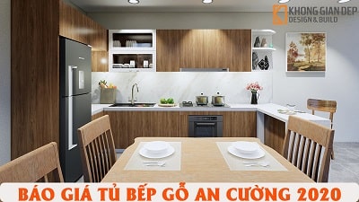 Bảng báo giá tủ bếp gỗ công nghiệp an cường