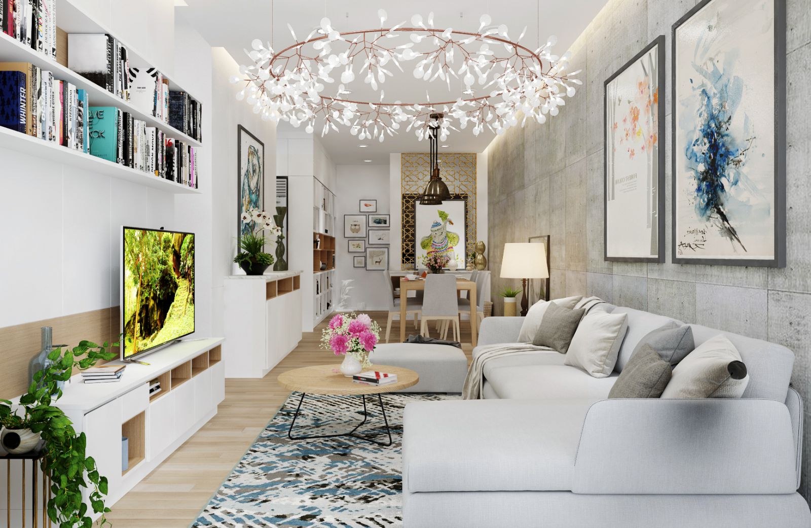 Thiết kế thi công nội thất chung cư đẹp